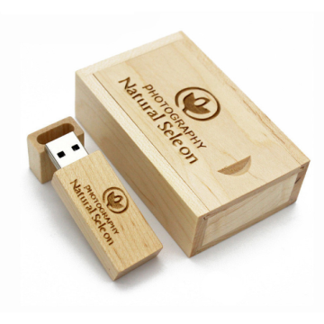 Wood USB Flash Drive with Custom Logo