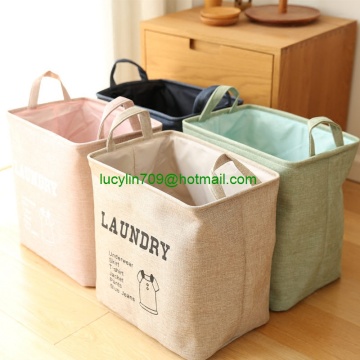 Fabric Foldable Household Storage bin jumbo Round Laundry Basket hamper closet storage
