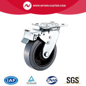 Braked Plate Swivel Conductive TPR Caster