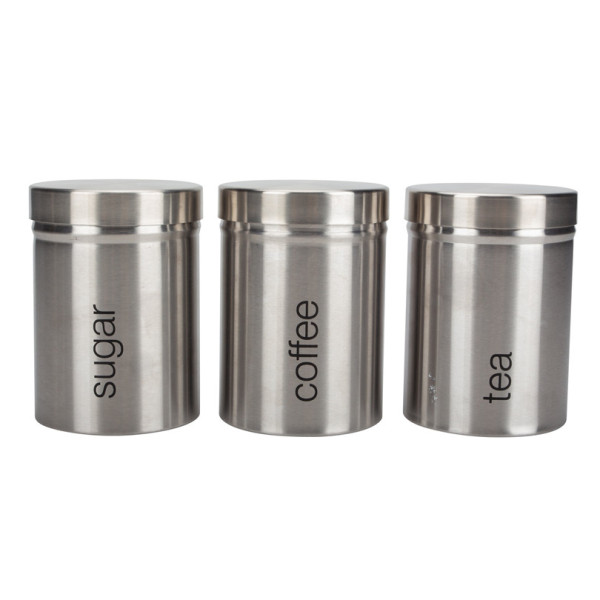 Stainless steel kitchen canister
