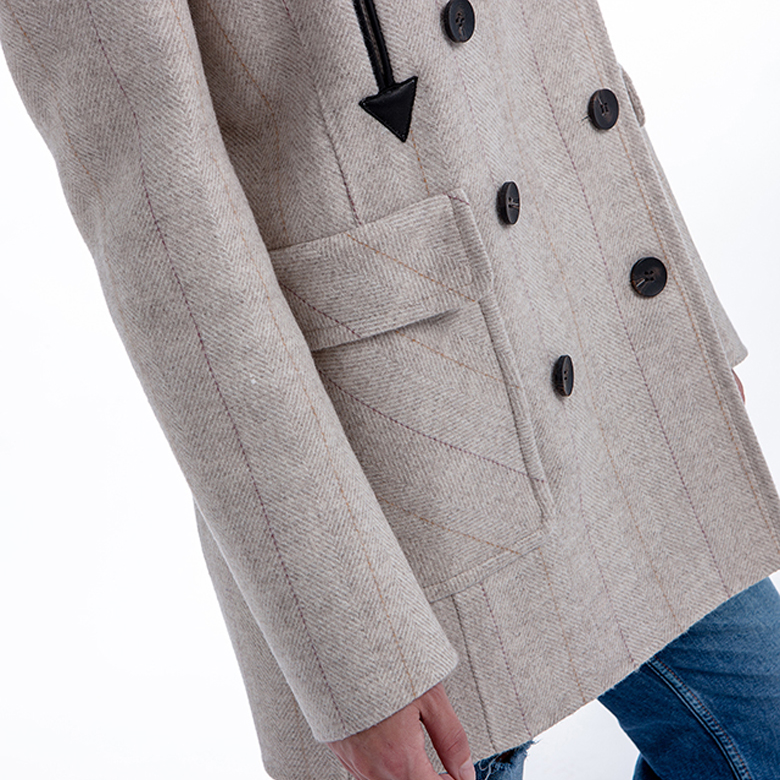 Close-up of a New Pure Cashmere Coat