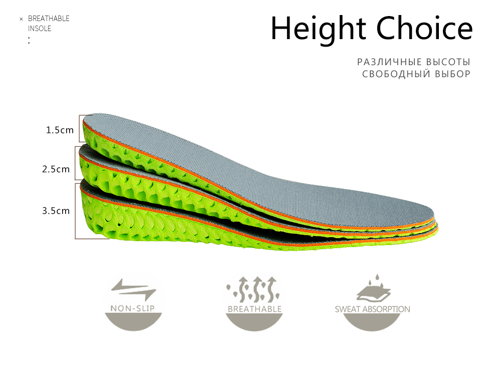 Height increase insoles