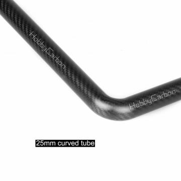 High Strength full 25mm curved carbon fiber tube