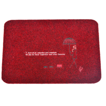 Factory wholesale Red Polyester Embroidered Door mat