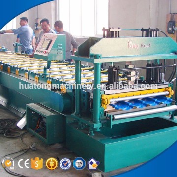 Fast speed metal roofing arc glazed tile forming machine
