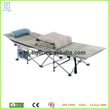 Military Style Folding Cot with Free Side Storage Bag System and Pillow