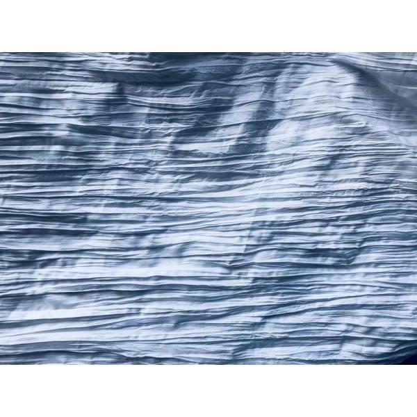 Polyester White Bleach Crimped Fabric