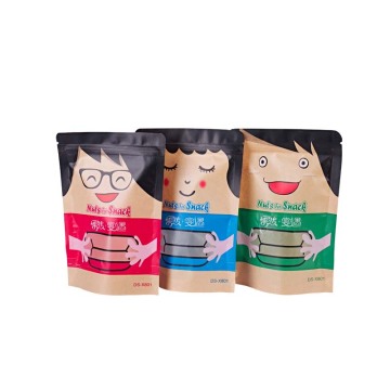 Stand Up Kraft Paper Pouch with Zipper