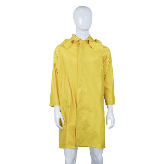 Nylon/PVC Working Raincoat Long Jacket