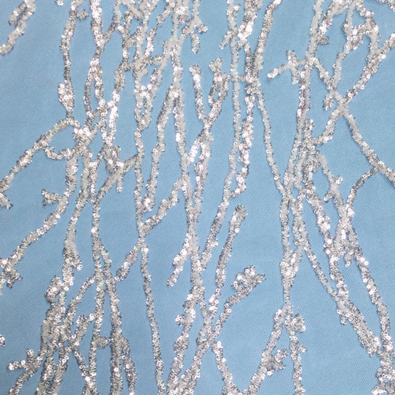 Glitter Sequin Tulle Lace Fabric for Dress