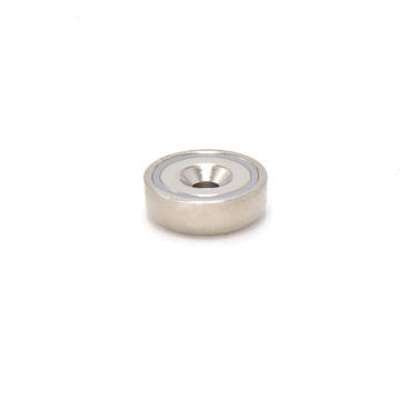 Round Base Pot Magnet with Countersunk Hole