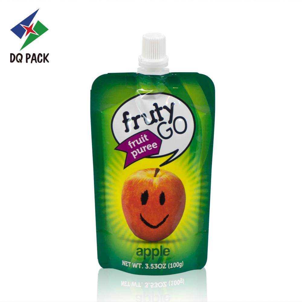 Resealable juice bag with spout