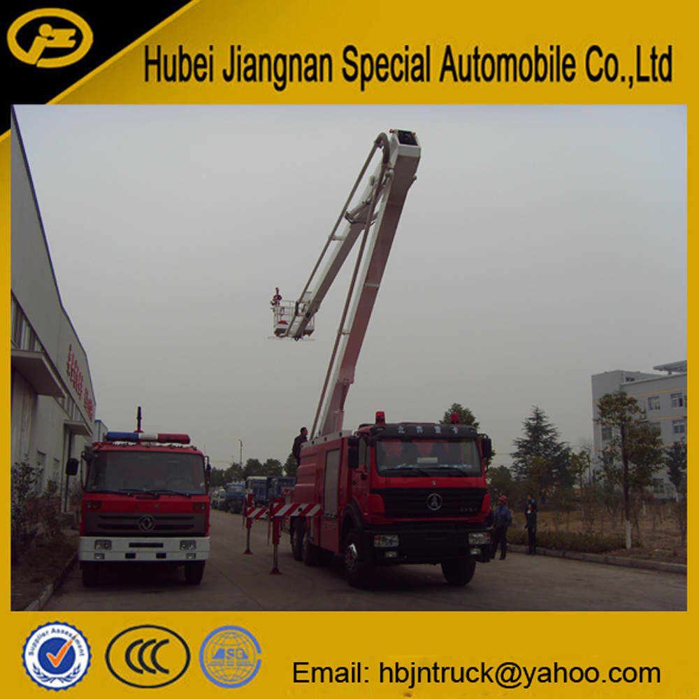 hydraulic ladder fire truck