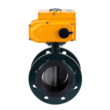 Stainless steel Electric head flange Butterfly valve