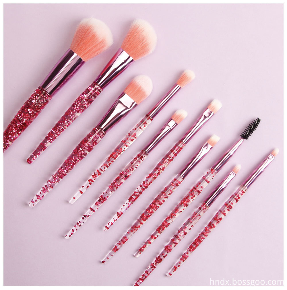 Crystal Rhinestone Makeup Brushes Set 6