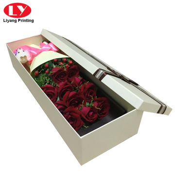 Luxury rectangle carton flower box packaging