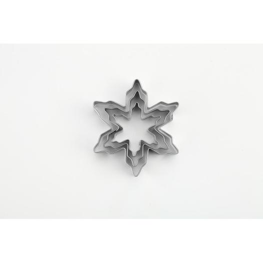 3pcs snowflake shape cookie cutter set