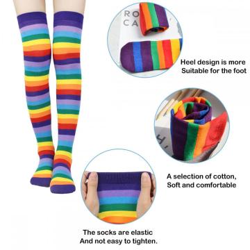 LADES Rainbow Stripe High Socks