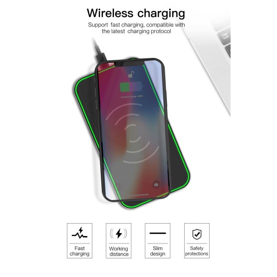 Wireless Charger Ultra-Slim Pad Compatible