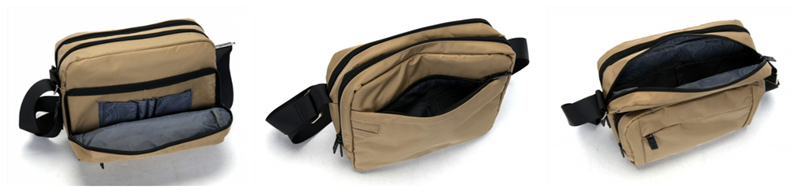 Urban recreational waist pack  Solid color waist pack Convenience multi-layer waist pack