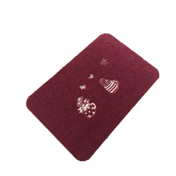 Custom good embroidery anti slip door mat
