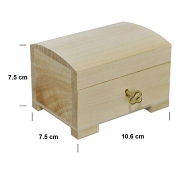 Little Lockable Box Wooden Trinket with Lid
Little Lockable Box Wooden Trinket - 10.6 x 7.5 x 7.5 cm – with Lid 