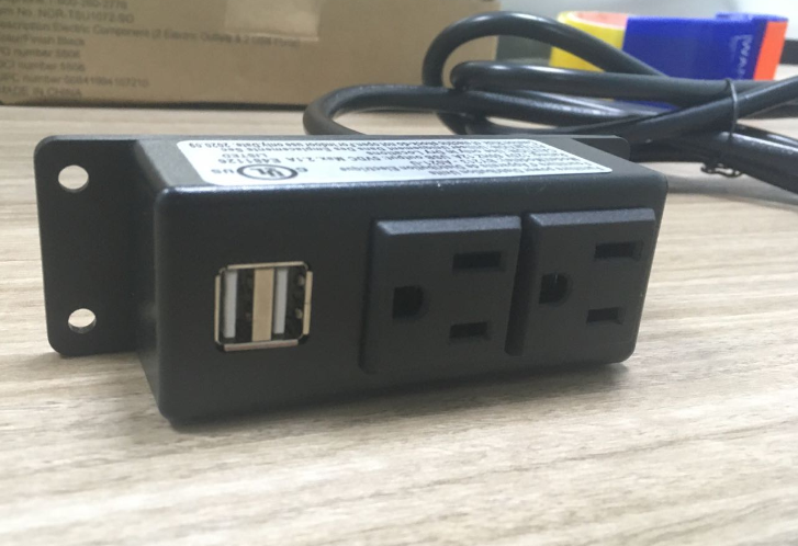 2 Sockets Surface Mounted Power Strip