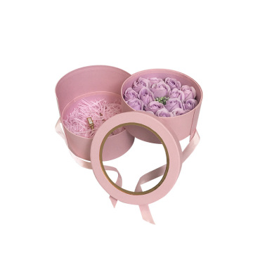Round double-layer rotating flower box