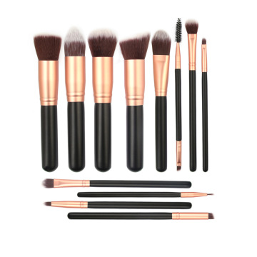 12Pieces Goat Hair Wood Handle Makeup Brushes Sets
