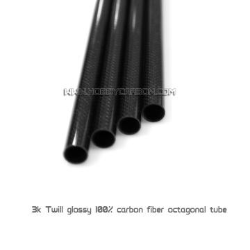 3K Twill/Plain glossy carbon fiber pipes