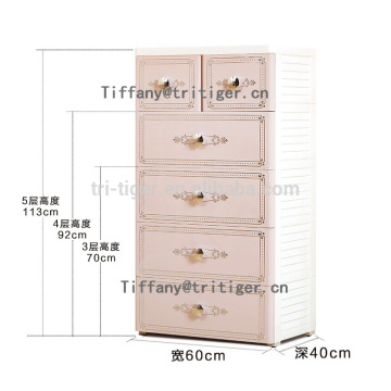 ABS plastic material Gold western style wardrobe foldable cabinet for Kids