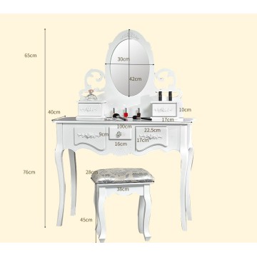 New designs wooden mirrored dressing table