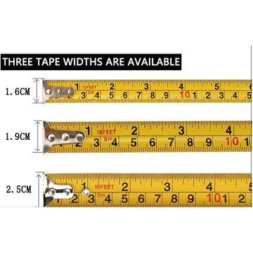 3mx16mm Yellow ABS case measuring tape
