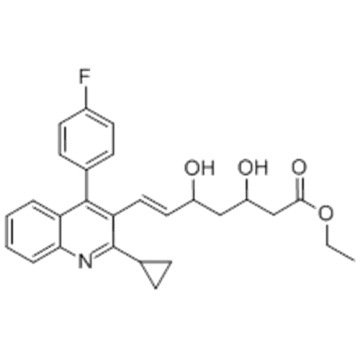 6-Heptenoic acid,7-[2-cyclopropyl-4-(4-fluorophenyl)-3-quinolinyl]-3,5-dihydroxy-, ethyl ester,( 57187668,3R,5S)- CAS 172336-32-2