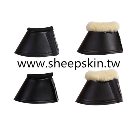 Artificial Leather Bell Boots with Sheepskin Lining