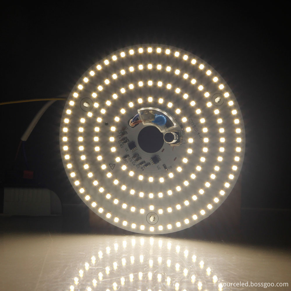 Dimming CCT 4325K Round 15W AC LED Module luminous effect diagram