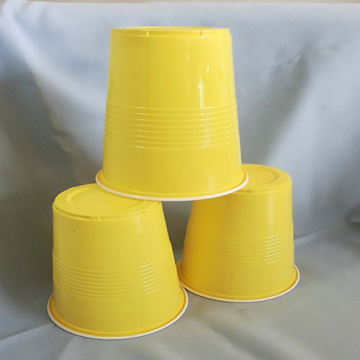 Yellow and White PP Disposable 480ml cup