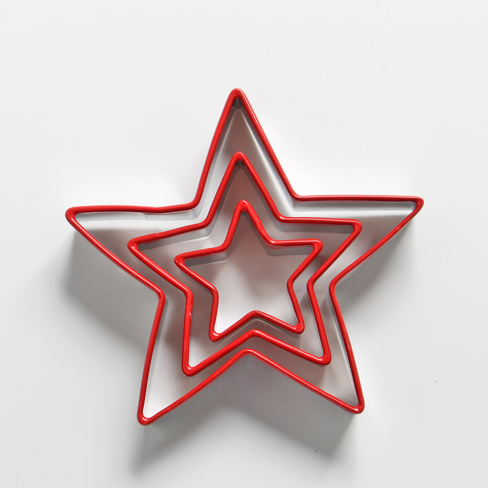 3pcs Stainless steel star cookie cutter set 