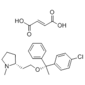 Pyrrolidine,2-[2-[(1R)-1-(4-chlorophenyl)-1-phenylethoxy]ethyl]-1-methyl-,( 57185446,2R)-,( 57185447,2E)-2-butenedioate (1:1) CAS 14976-57-9