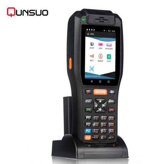 Industrial handheld RFID scanner PDA with charger base