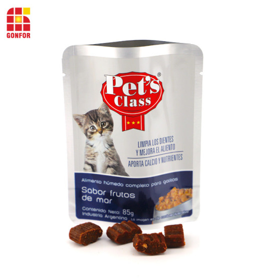 Cat Treat Food Packaging Stand-Up Pouch Aluminum Bag