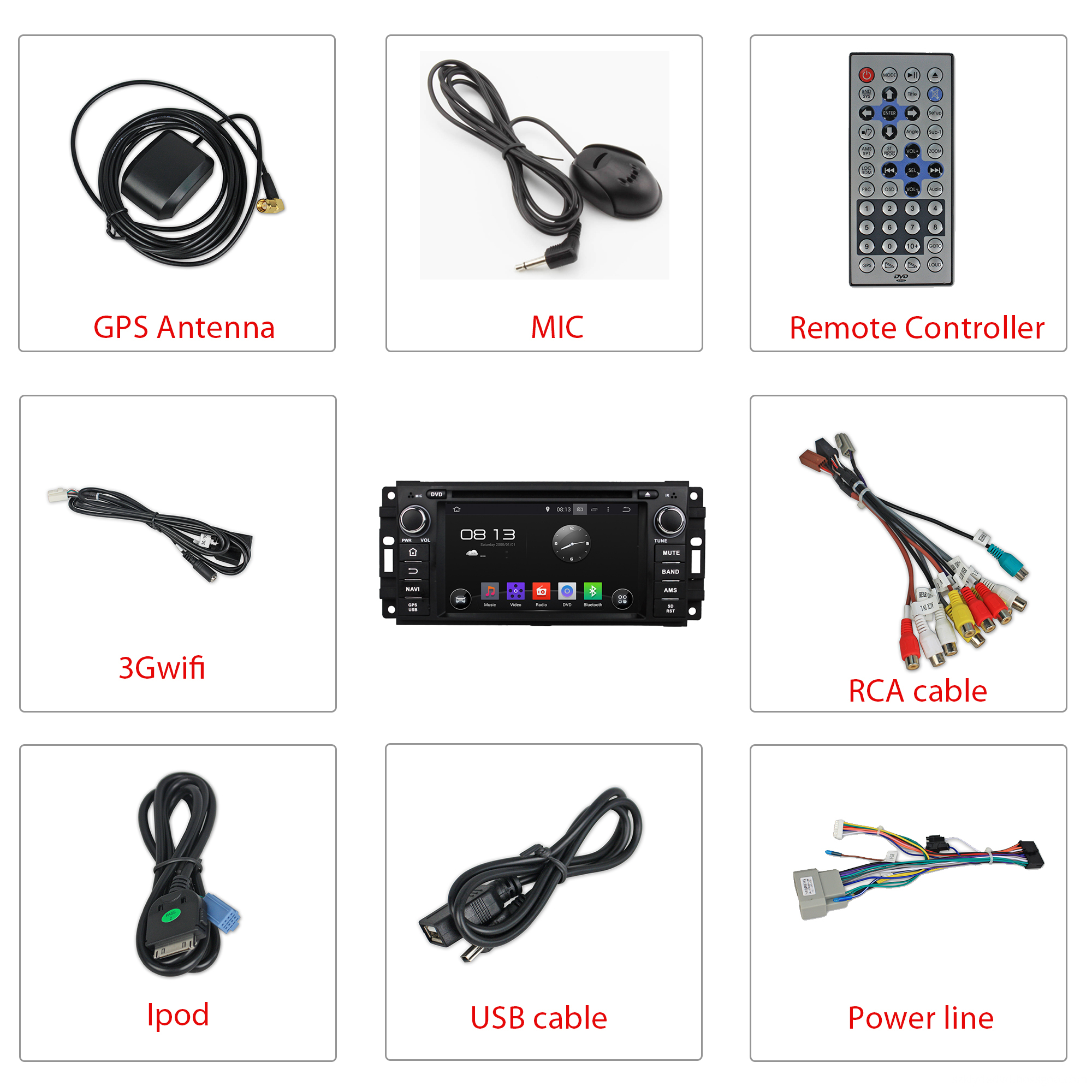 accessories for android car dvd for Chrysler JEEP