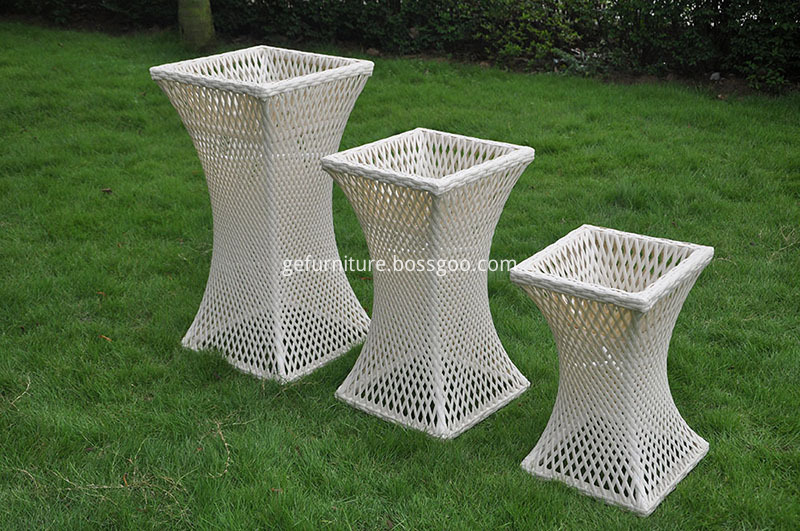 garden rattan flower pot 