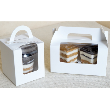 Colored cupcake bakery boxes with handle