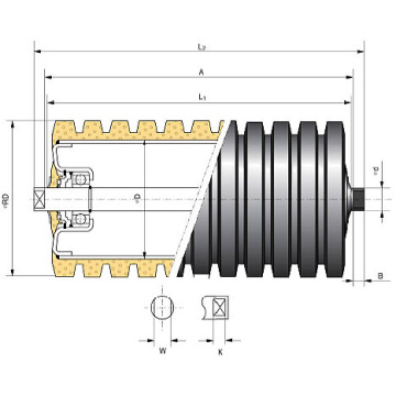 89mm Dia Belt Conveyor Impact Idler Roller