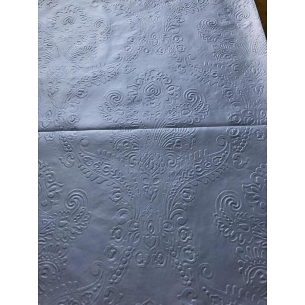 Polyester white 3d emboss microfiber fabric