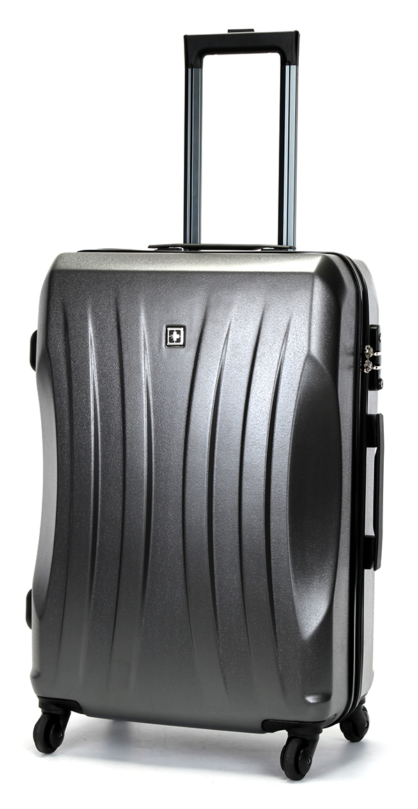 Lock spinner wheels expandable luggage