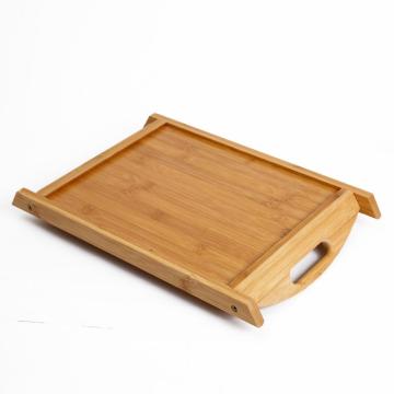 Rectangle Bamboo serving tray with Handles Trays for Coffee Tea Eating