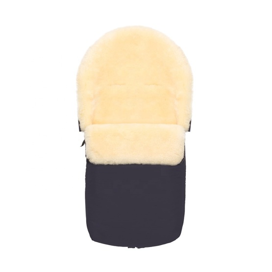 Baby sheepskin sleeping bag footmuff