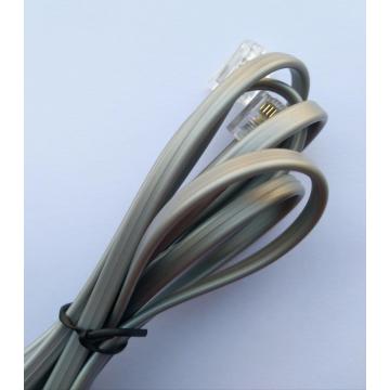 6P4C telephone cords RJ11 telephone flat cable